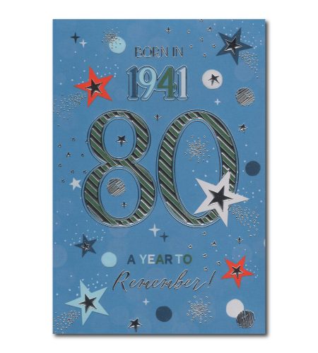 80th Birthday Card