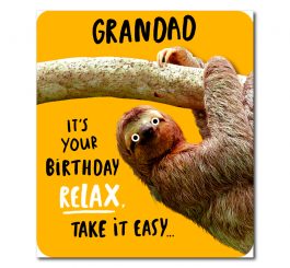 Grandad Sloth Birthday Card