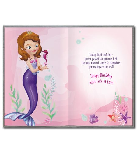 Daughter Mermaid Sofia Birthday Card - Image 2