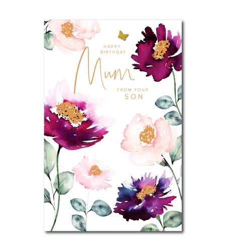 Mum From Son Birthday Card