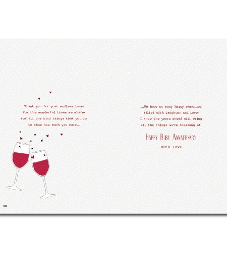 Husband Ruby 40th Anniversary Card - Image 2