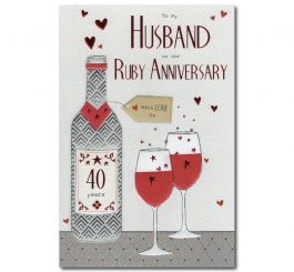 Husband Ruby 40th Anniversary Card