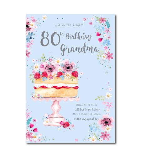 80th Birthday Grandma Card
