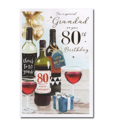 80th Birthday Grandad Card