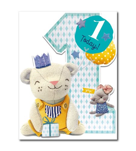 1st Birthday Baby Boy Card