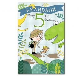 5th Birthday Grandson Card