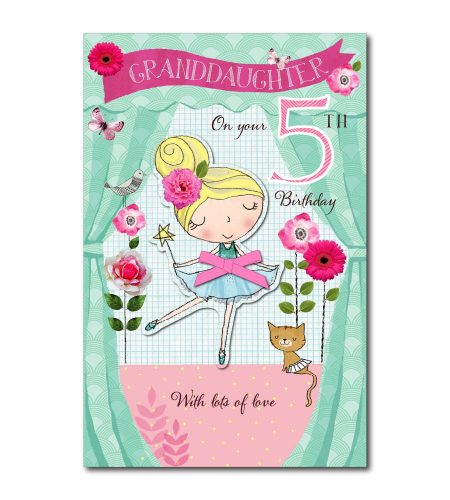 5th Birthday Granddaughter Card