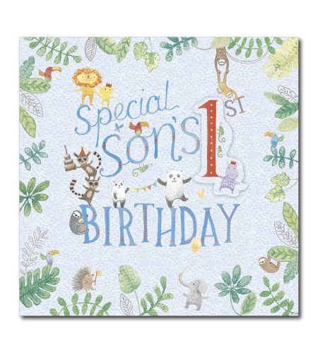 1st Birthday Son Card