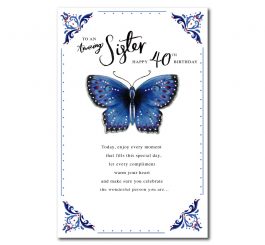 40th Birthday Sister Card