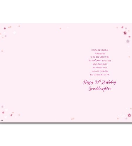 30th Birthday Granddaughter Card - Image 2