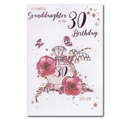 30th Birthday Granddaughter Card