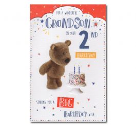2nd Birthday Grandson Card
