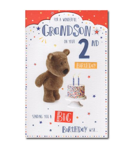 2nd Birthday Grandson Card