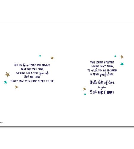 50th Birthday Husband Card - Image 2
