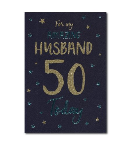 50th Birthday Husband Card