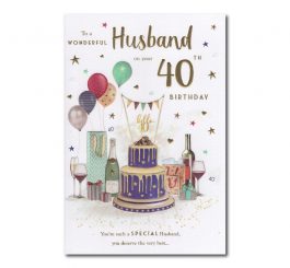 40th Birthday Husband Card