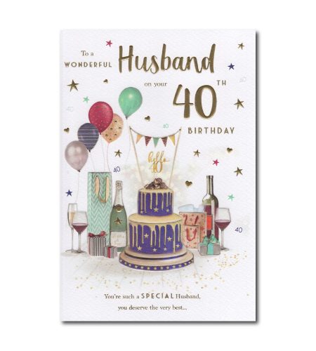 40th Birthday Husband Card