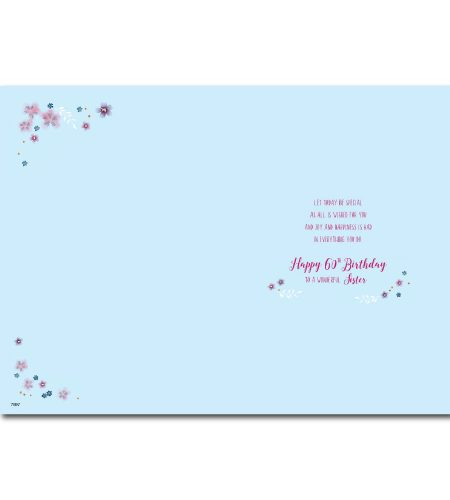 60th Birthday Sister Card - Image 2