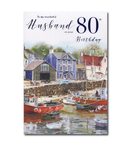 80th Birthday Husband Card
