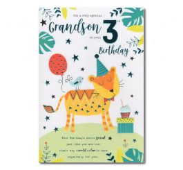 3rd Birthday Grandson Card