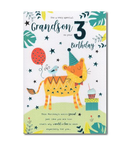 3rd Birthday Grandson Card