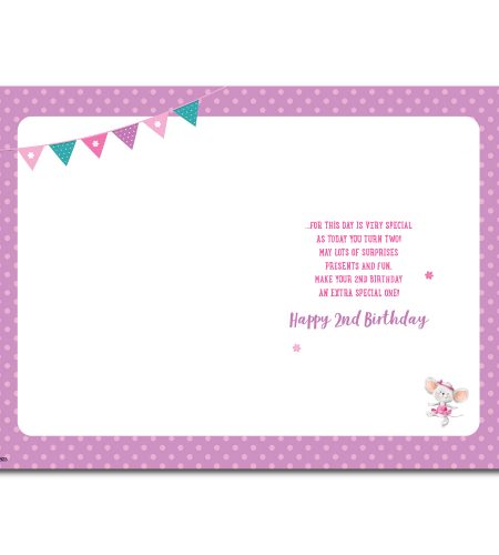 2nd Birthday Granddaughter Card - Image 2