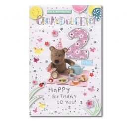 2nd Birthday Granddaughter Card