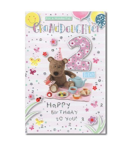 2nd Birthday Granddaughter Card