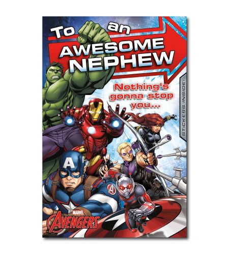 Nephew Marvel's Avengers Birthday Card