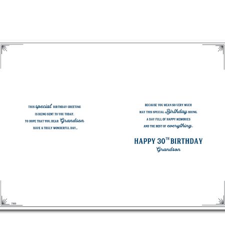 30th Birthday Grandson Card - Image 2