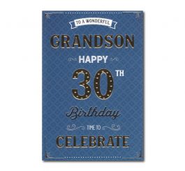 30th Birthday Grandson Card
