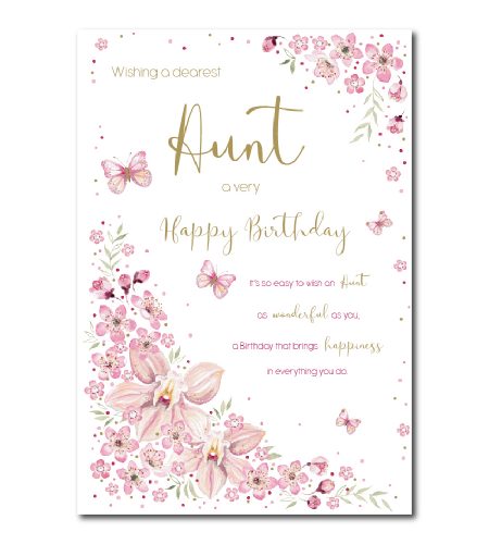 Aunt Birthday Card