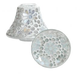 Candle Jar Plate & Shade Set - Pearl