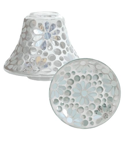 Candle Jar Plate & Shade Set - Pearl