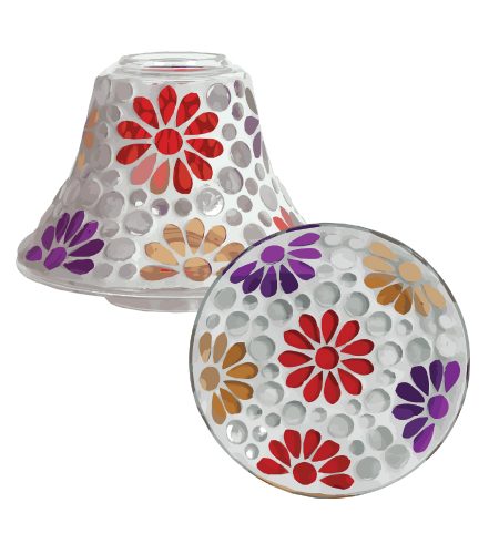 Candle Jar Plate & Shade Set - Multicolour