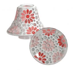 Candle Jar Plate & Shade Set - Pink