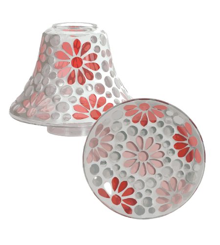 Candle Jar Plate & Shade Set - Pink