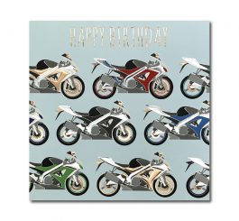 Motorbikes Happy Birthday Card