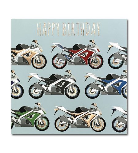 Motorbikes Happy Birthday Card