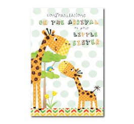 Sister Baby Birth Card