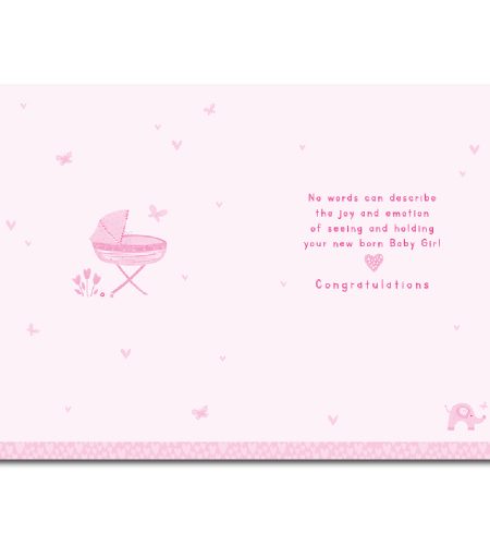 Baby Girl Birth Card - Image 2
