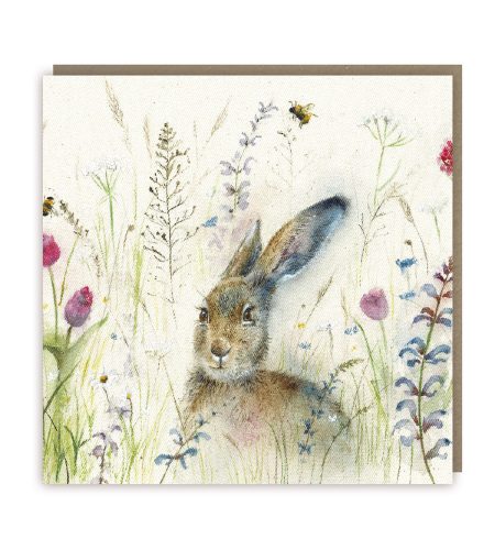 Spring Hare Blank Card