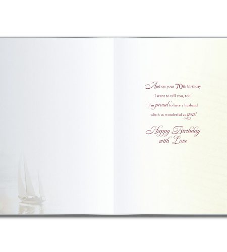 70th Birthday Husband Card - Image 2