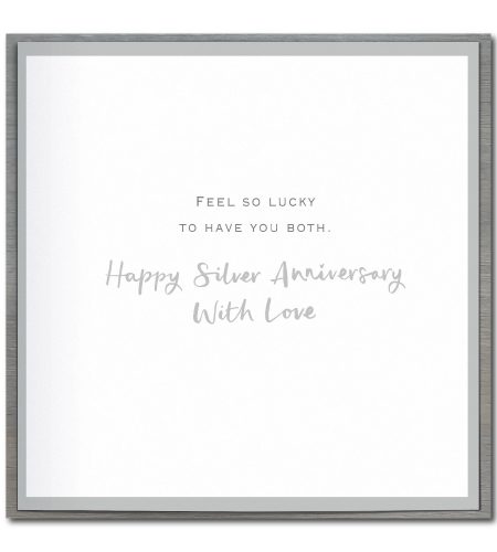 Mum & Dad Silver 25th Anniversary Card - Image 2