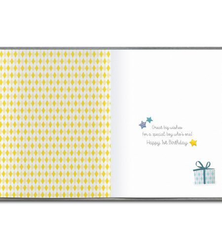 1st Birthday Baby Boy Card - Image 2