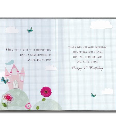 5th Birthday Granddaughter Card - Image 2