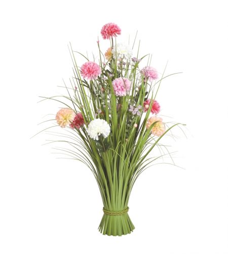 Carnation Faux Grass Bundle